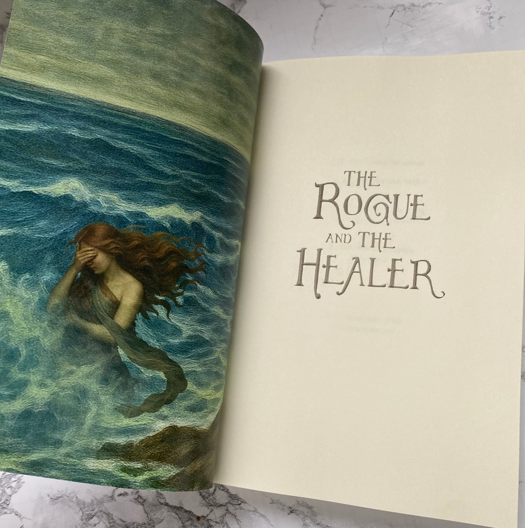 Interior pages of The Rogue and the Healer by Cidney Swanson — clean YA fantasy for ages 12+, third in the Five Kingdoms Chronicles.
