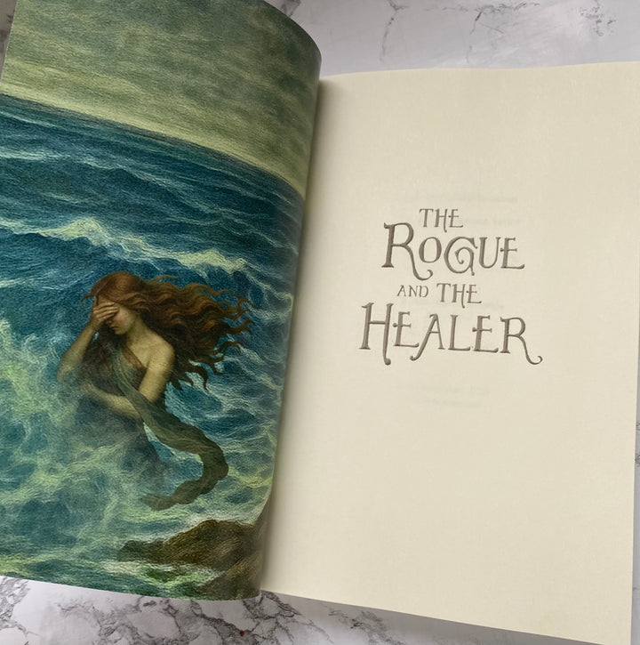 Interior pages of The Rogue and the Healer by Cidney Swanson — clean YA fantasy for ages 12+, third in the Five Kingdoms Chronicles.