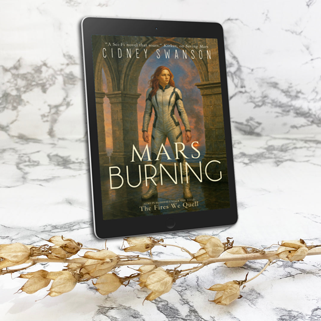 Mars Burning by Cidney Swanson | clean YA sci-fi for ages 10+, part of the Saving Mars series.