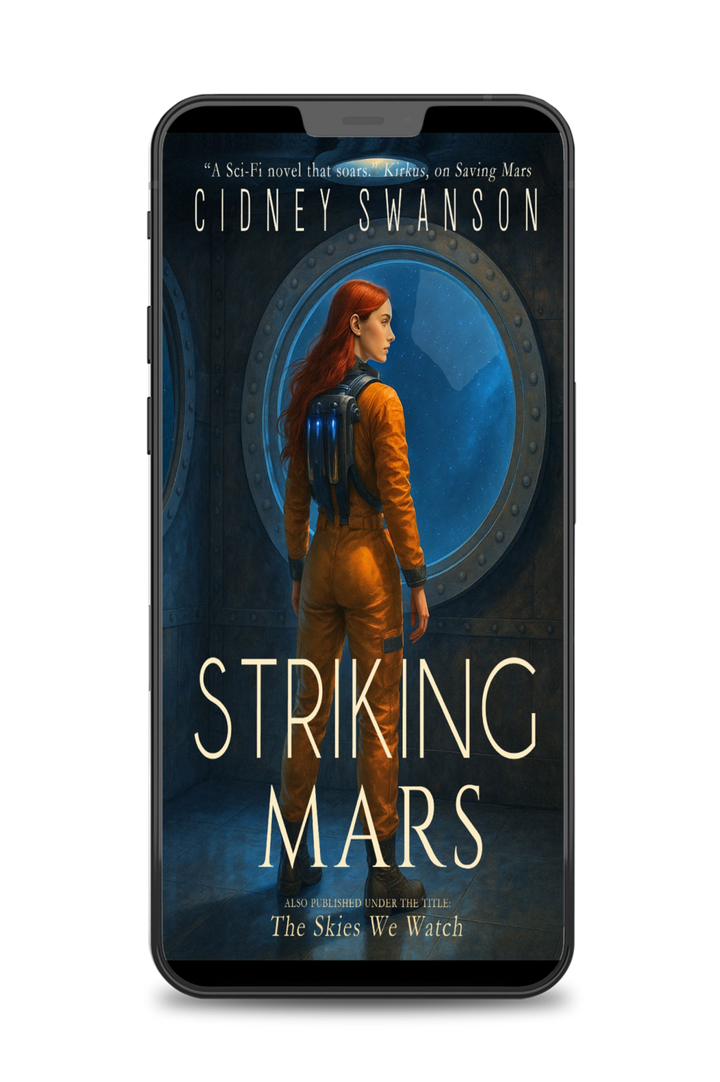 Striking Mars by Cidney Swanson | clean YA sci-fi for ages 10+, part of the Saving Mars series.