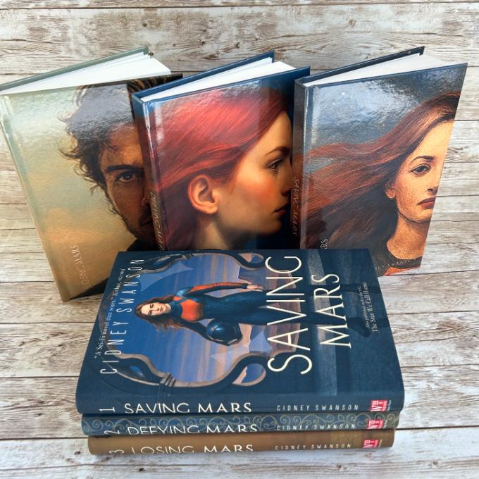 Saving Mars Hardcover bundle showing printed case under jacket